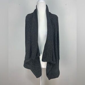 Athleta gray long sleeve wrap open front cardigan sweater women’s size XXS